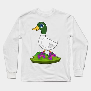 Duck Inline skating Roller skates Long Sleeve T-Shirt